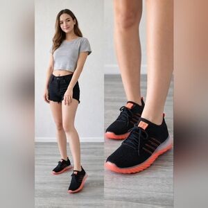 🆕️Women's Black and Orange Athletic Shoes